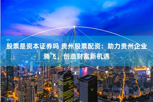 股票是资本证券吗 贵州股票配资：助力贵州企业腾飞，创造财富新机遇